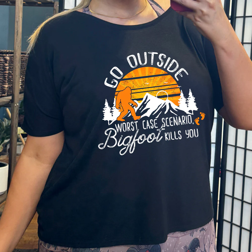 Go Outside, Worst Case Scenario Bigfoot Kills You | Slouchy Tee
