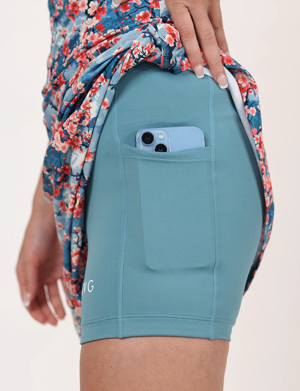 Half Zip Dress | Cherry Blossoms - Image 3