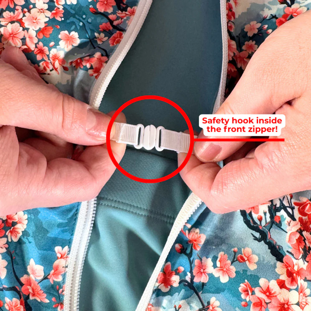 Half Zip Dress | Cherry Blossoms - Image 6