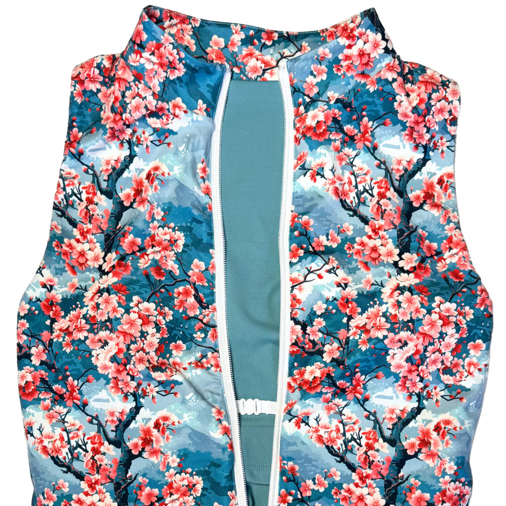 Half Zip Dress | Cherry Blossoms - Image 7