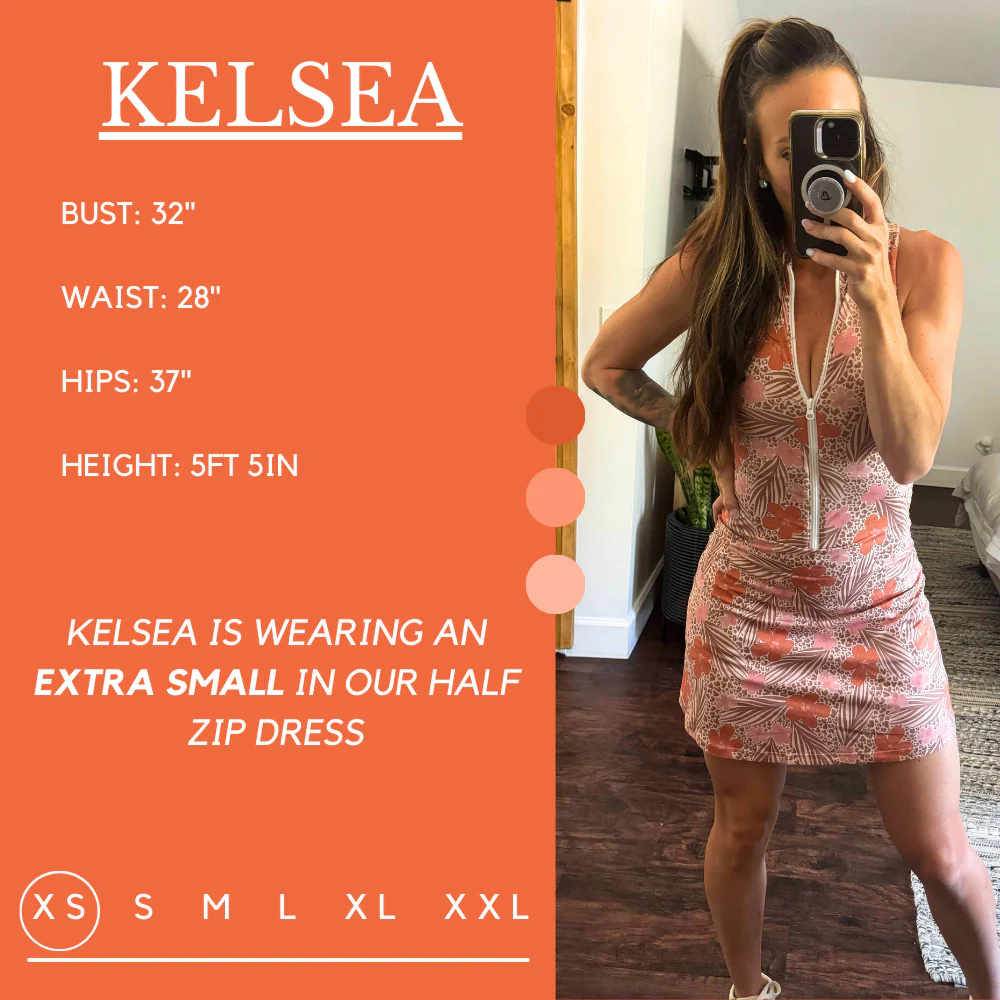 Half Zip Dress | Sunkissed - Image 13