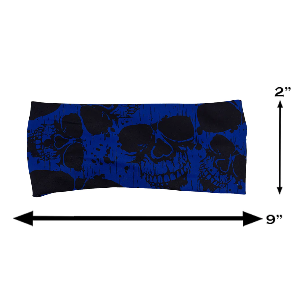 Headband - Cobalt Skulls - Image 3