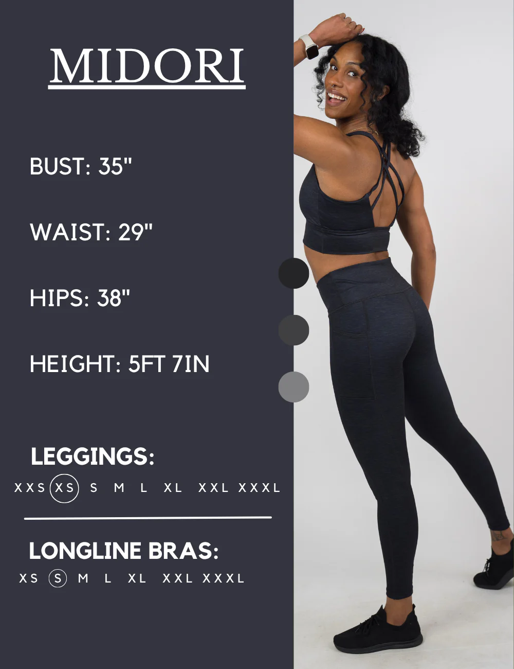 Heather Black Leggings - Image 7