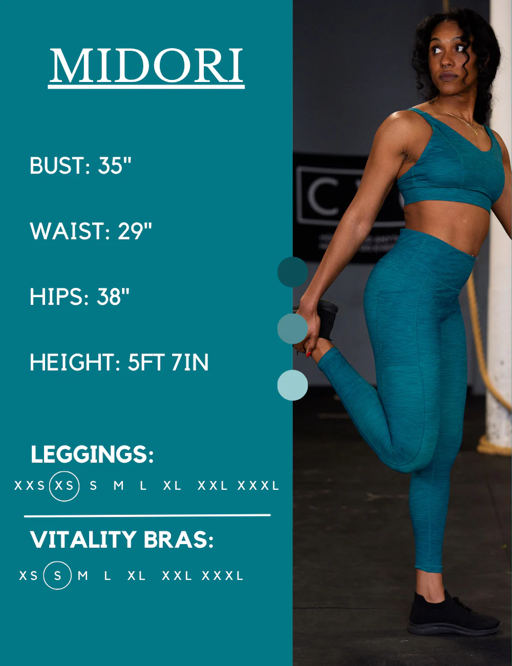 Heather Teal Green Leggings - Image 7