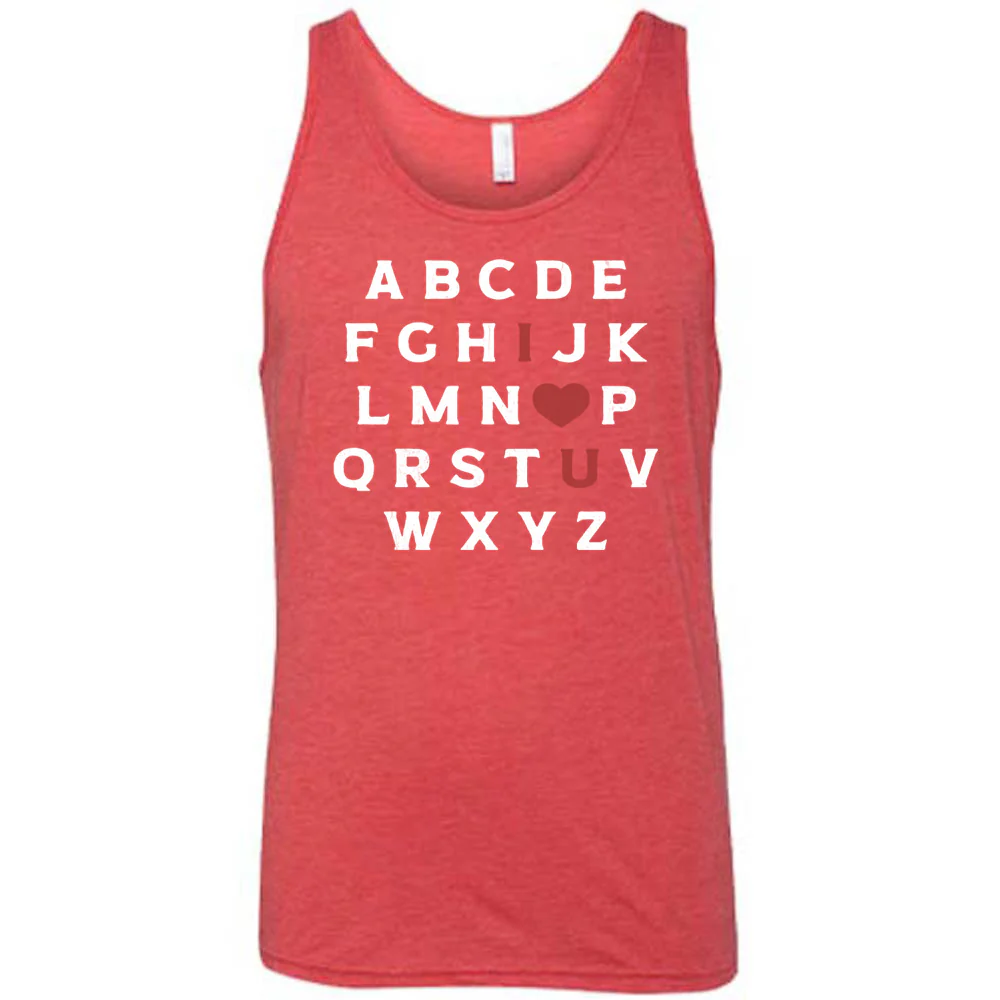 I Heart U Alphabet Shirt Unisex - Image 6