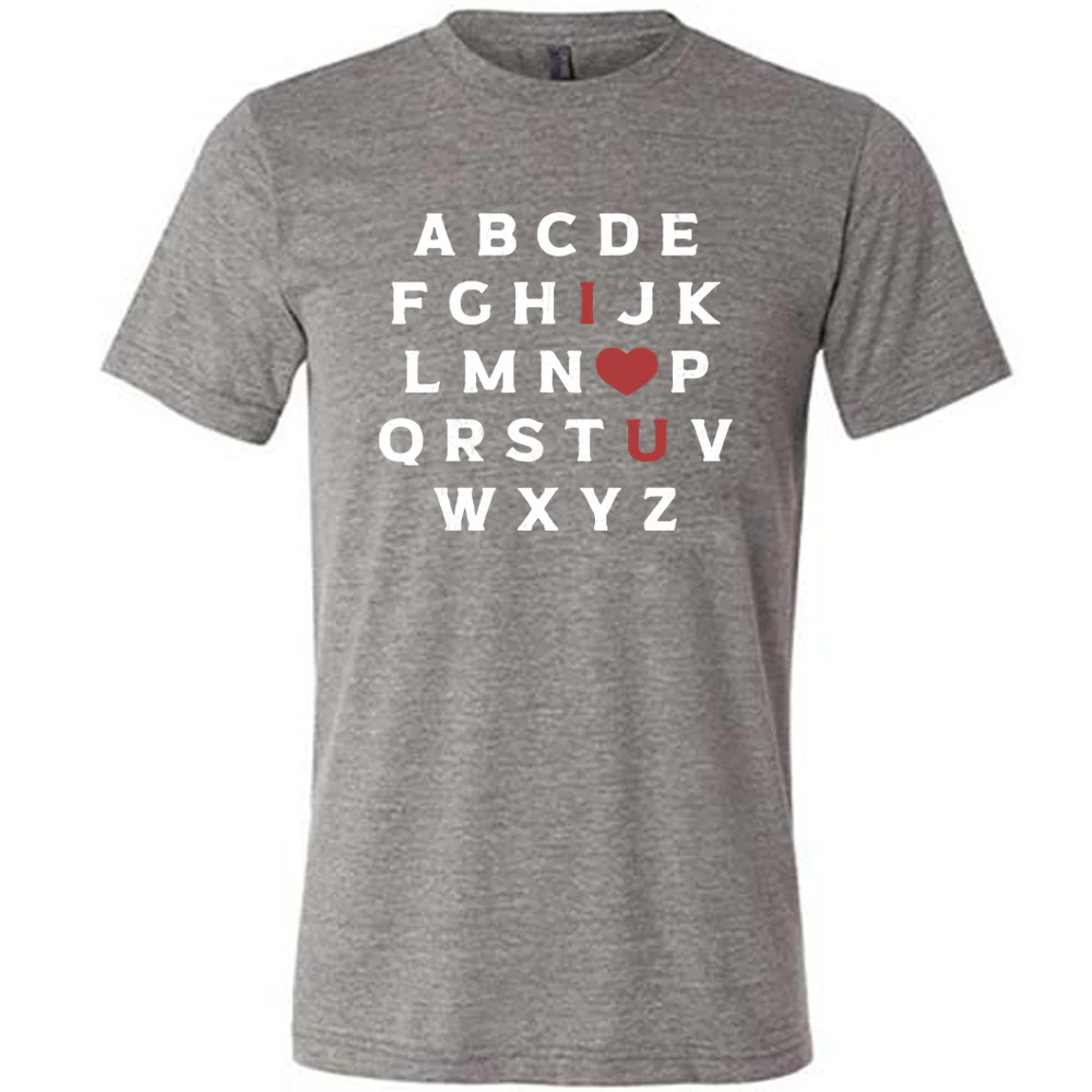 I Heart U Alphabet Shirt Unisex - Image 7