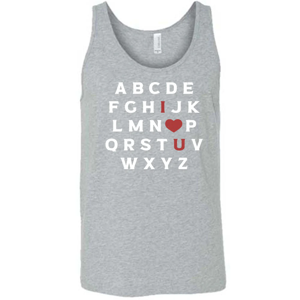 I Heart U Alphabet Shirt Unisex - Image 8