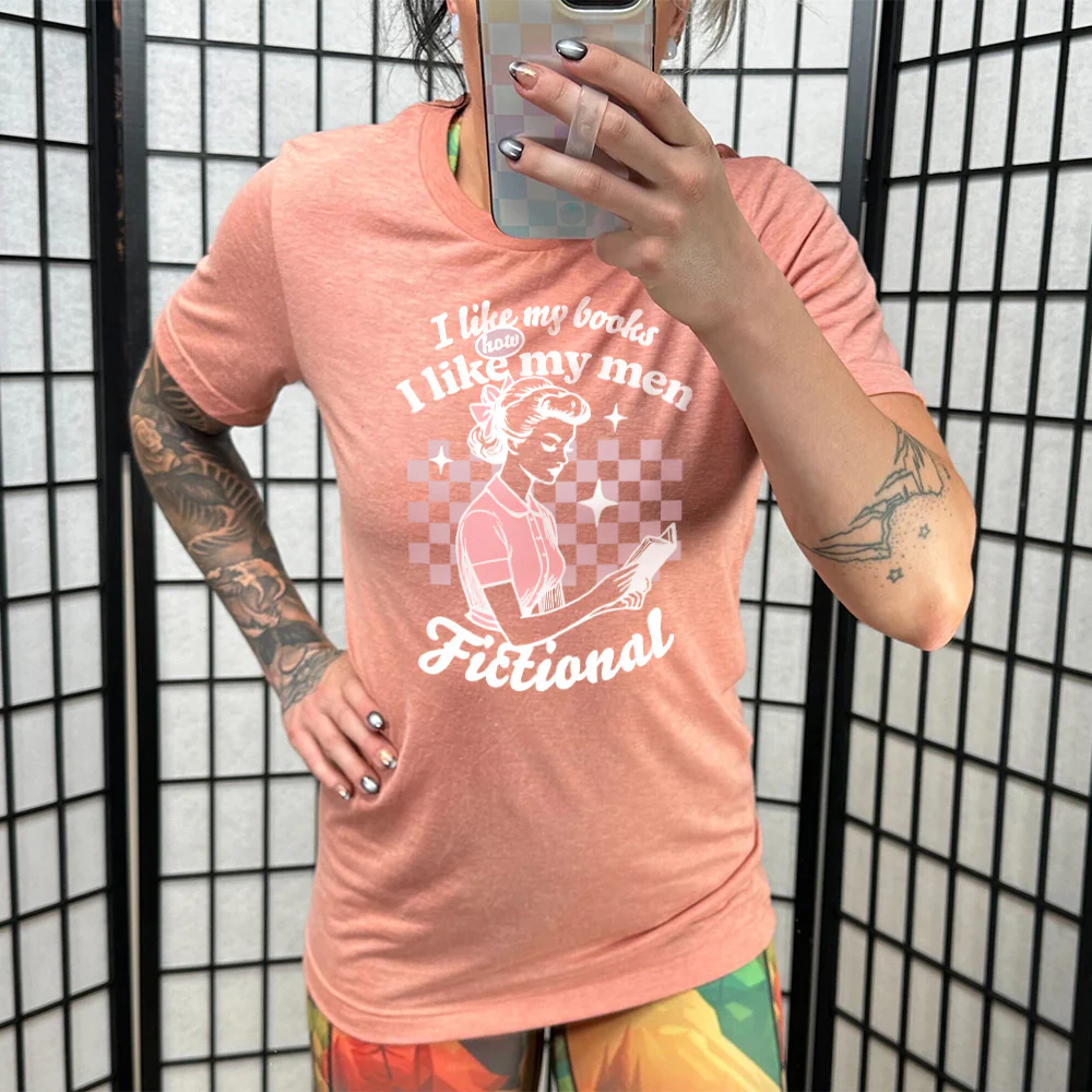 I Like My Books How I Like My Men, Fictional Shirt Unisex - Image 11