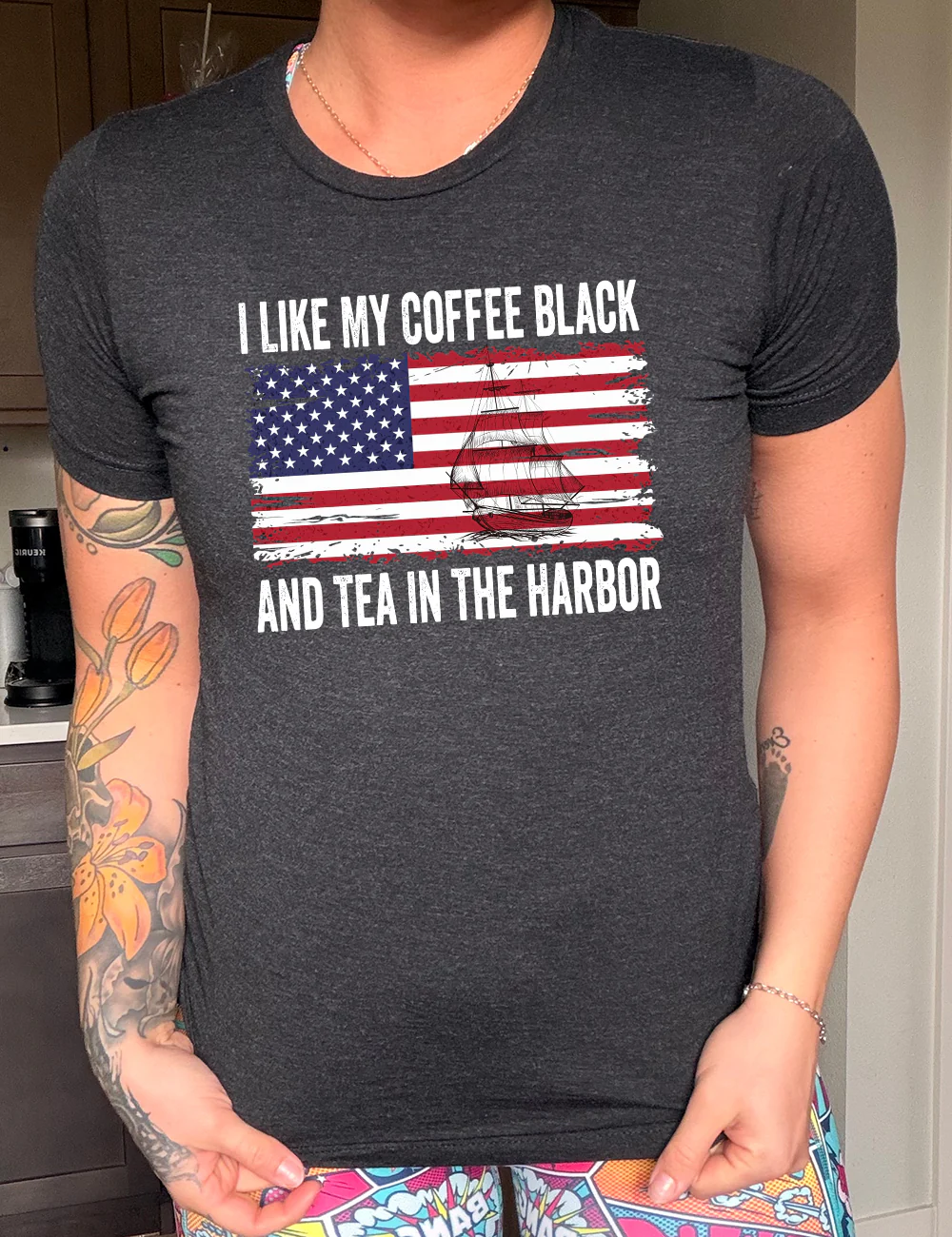 I Like My Coffee Black And Tea In The Harbor Shirt Unisex