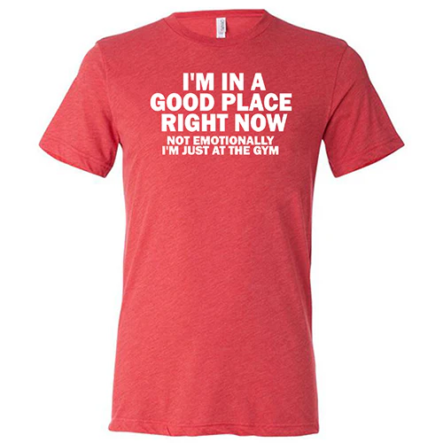 I'm In A Good Place Right Now, Not Emotionally Just At The Gym Shirt Unisex - Image 7