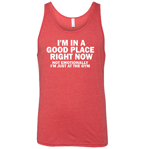 I'm In A Good Place Right Now, Not Emotionally Just At The Gym Shirt Unisex - Image 8