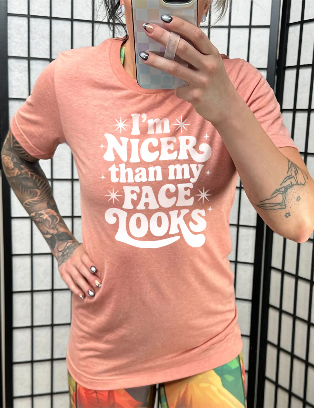 I'm Nicer Than My Face Looks Shirt Unisex - Image 11