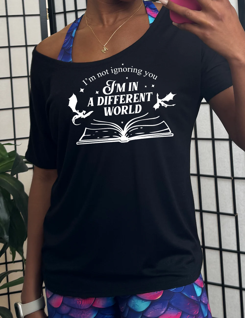 I'm Not Ignoring You I'm In A Different World | Slouchy Tee