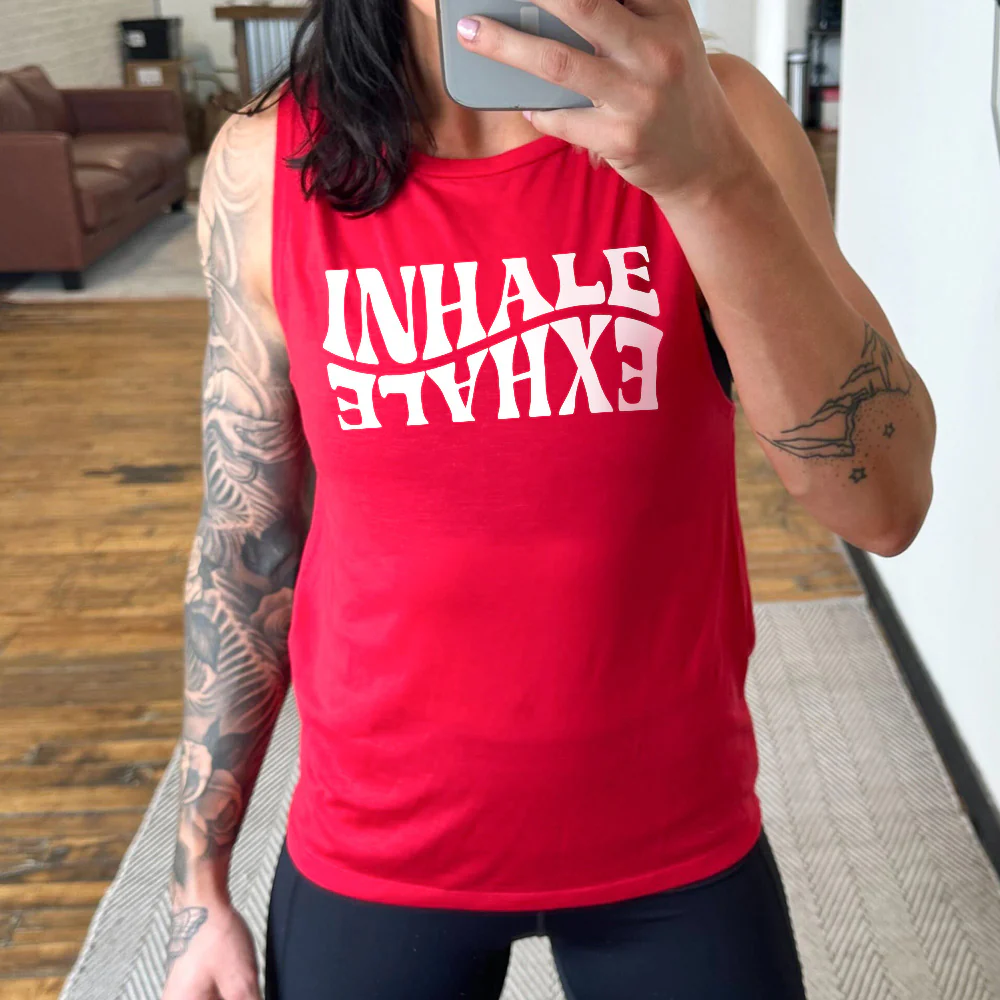 Inhale Exhale Muscle Tank - Image 4