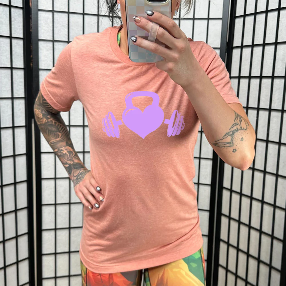 Kettlebell Heart Shirt Unisex - Image 9