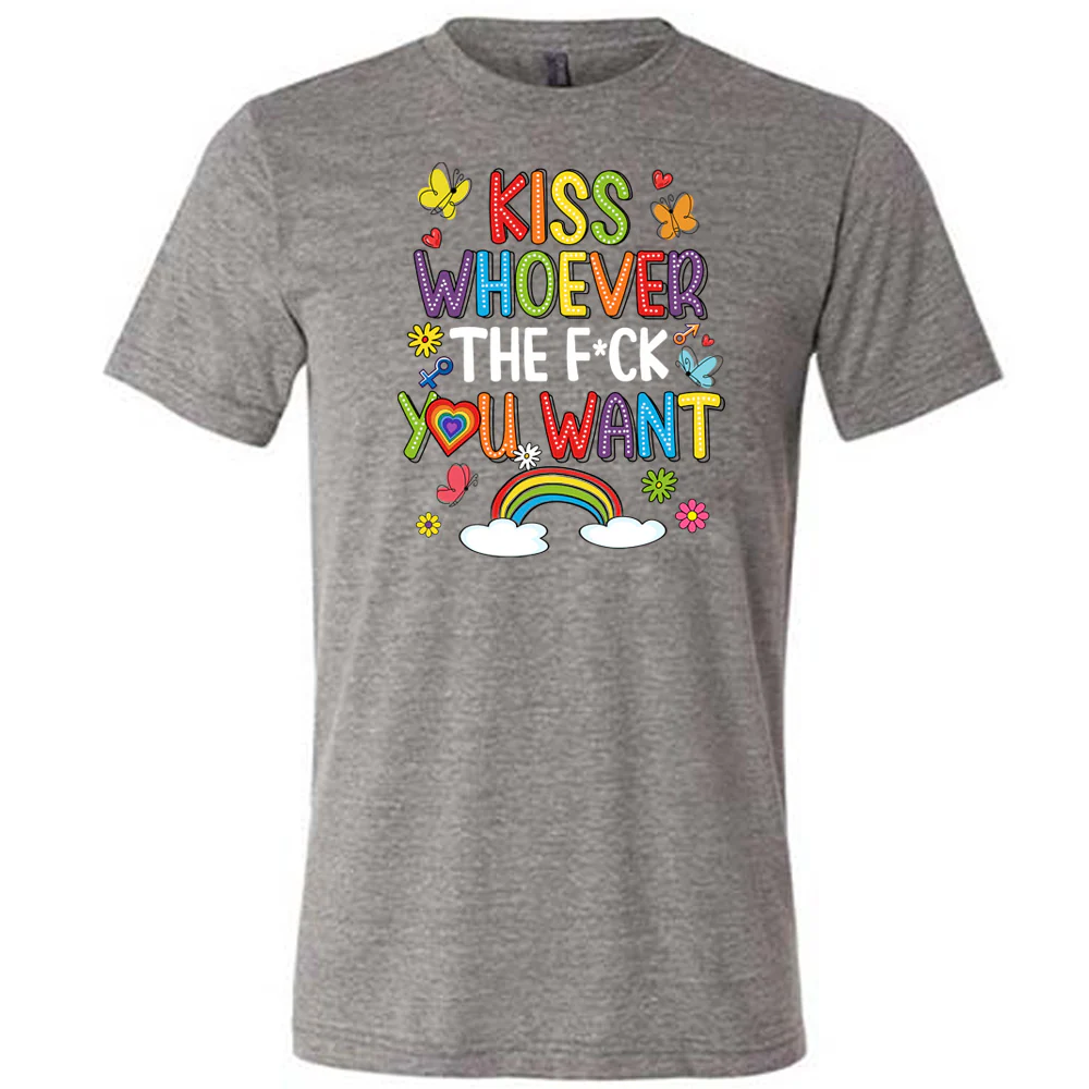 Kiss Whoever The Fuck You Want Shirt Unisex - Image 3