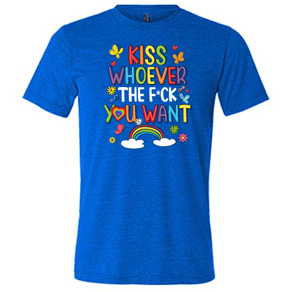 Kiss Whoever The Fuck You Want Shirt Unisex - Image 5