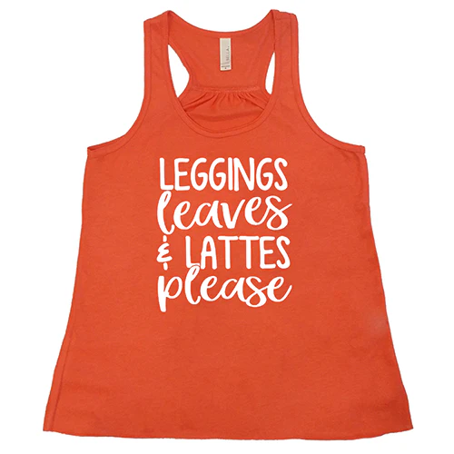 Leggings Leaves & Lattes Please Shirt - Image 3