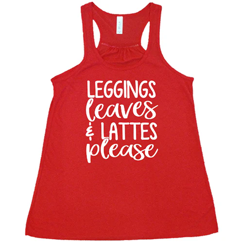 Leggings Leaves & Lattes Please Shirt - Image 5