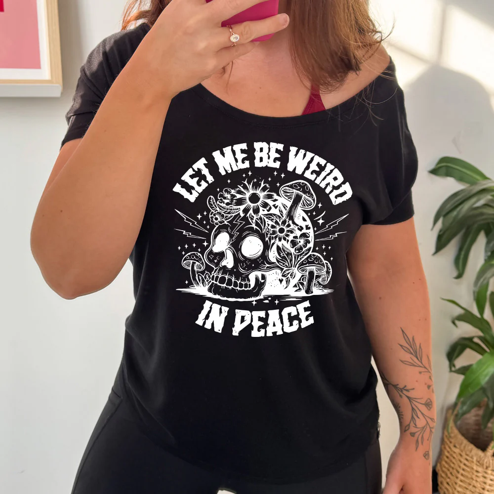 Let Me Be Weird In Peace Skull | Slouchy Tee