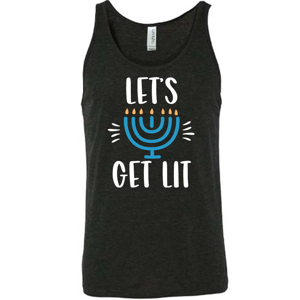 Let's Get Lit Menorah Shirt Unisex - Image 2
