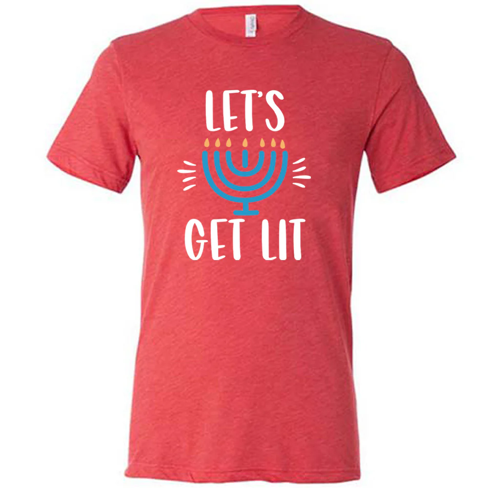 Let's Get Lit Menorah Shirt Unisex - Image 5