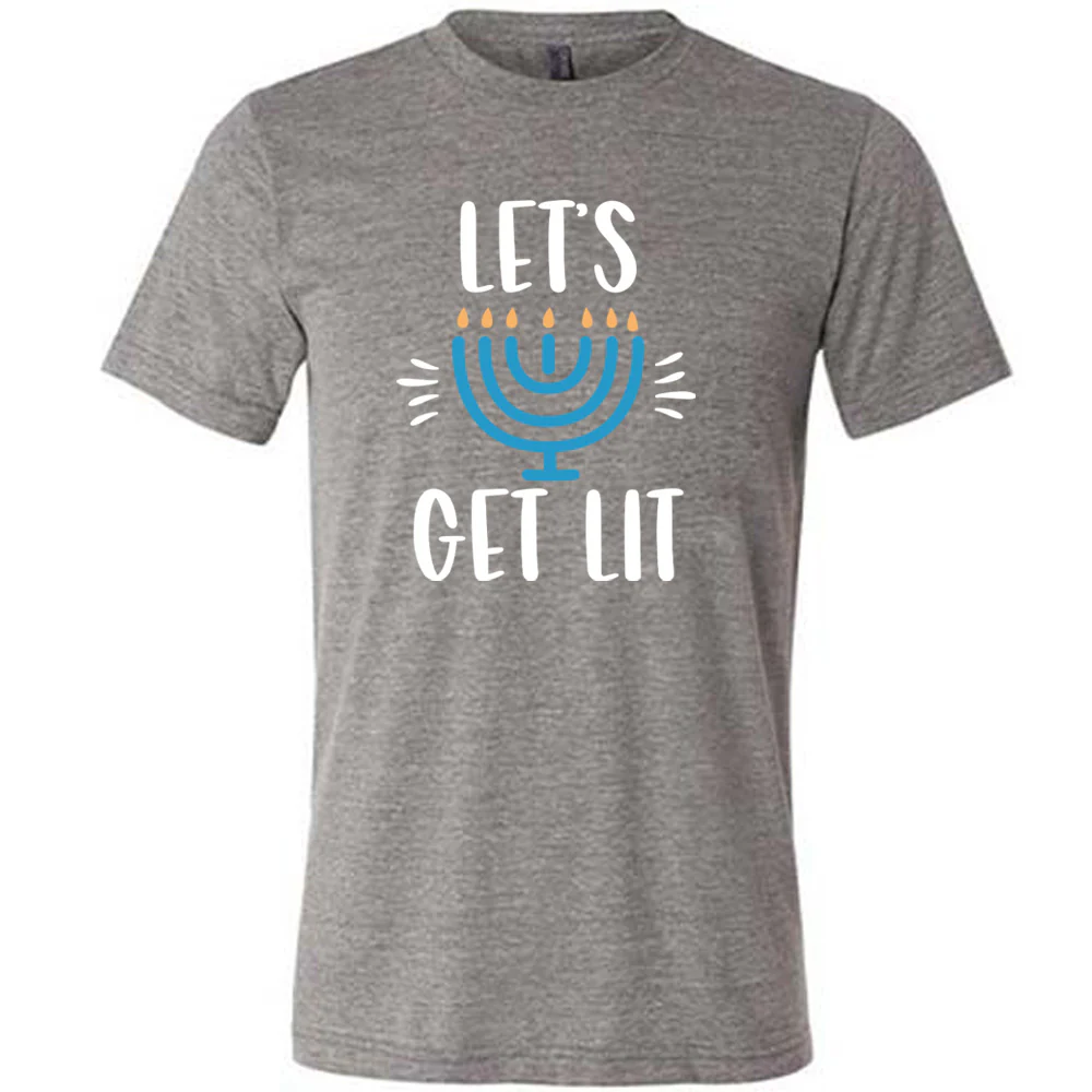 Let's Get Lit Menorah Shirt Unisex - Image 7