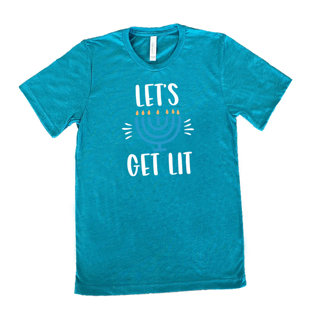 Let's Get Lit Menorah Shirt Unisex - Image 9