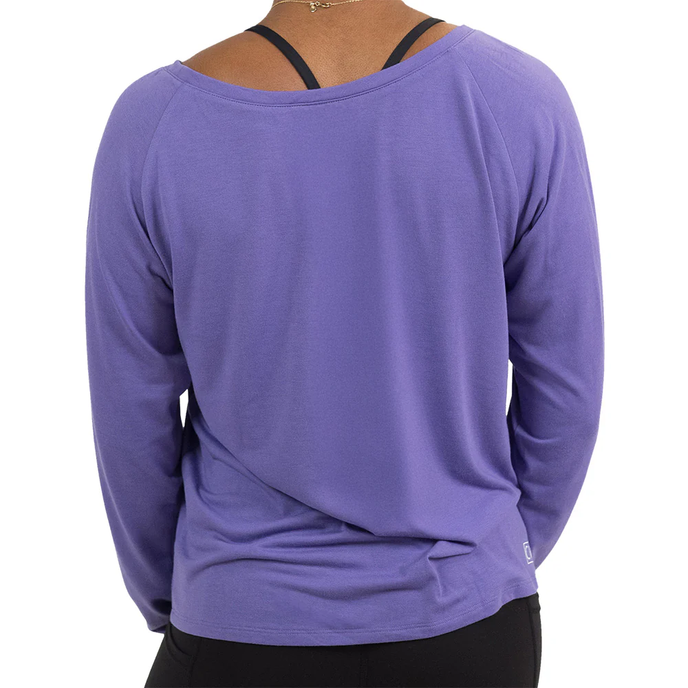 Long Sleeve Slouchy Tee | Purple - Image 6