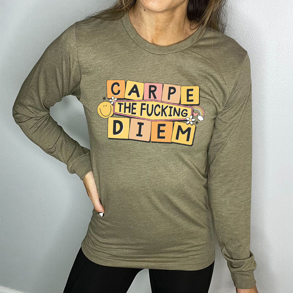 Long Sleeve Tee | Carpe The Fucking Diem - Image 7