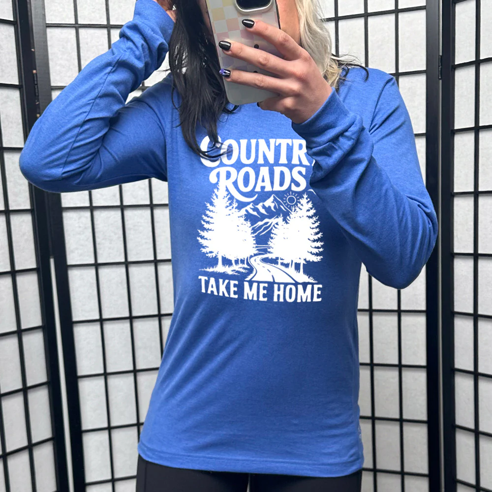 Long Sleeve Tee | Country Roads Take Me Home - Image 2