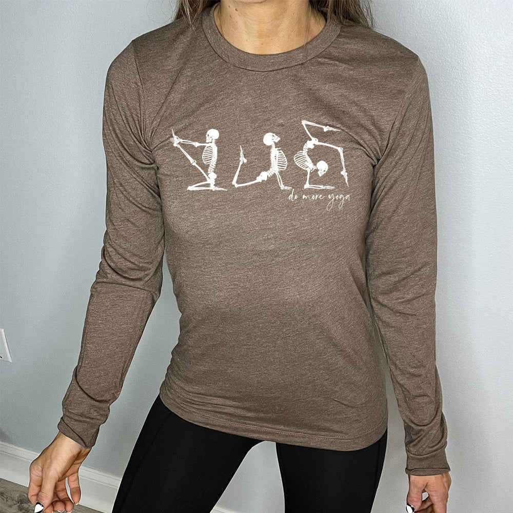 Long Sleeve Tee | Do More Yoga Skeletons - Image 2