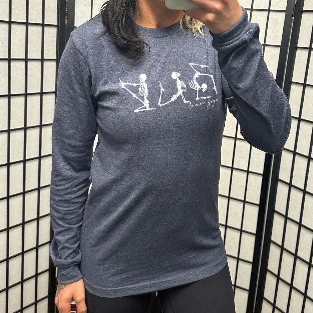 Long Sleeve Tee | Do More Yoga Skeletons - Image 8