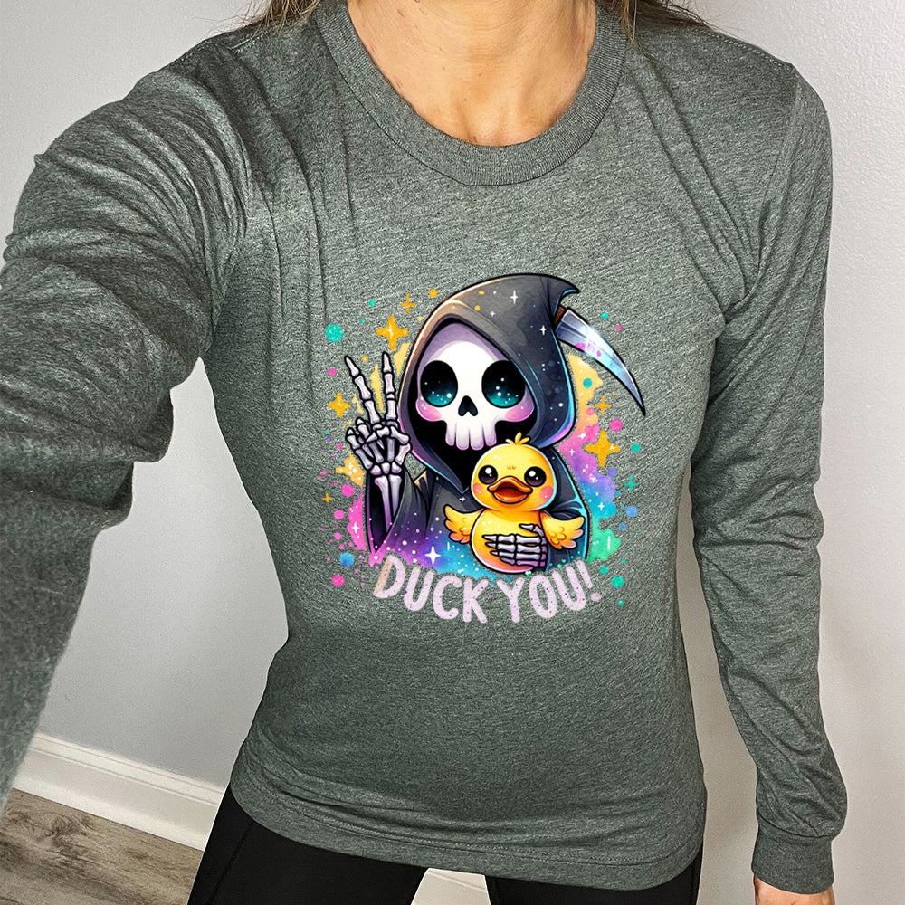 Long Sleeve Tee | Duck You - Image 4