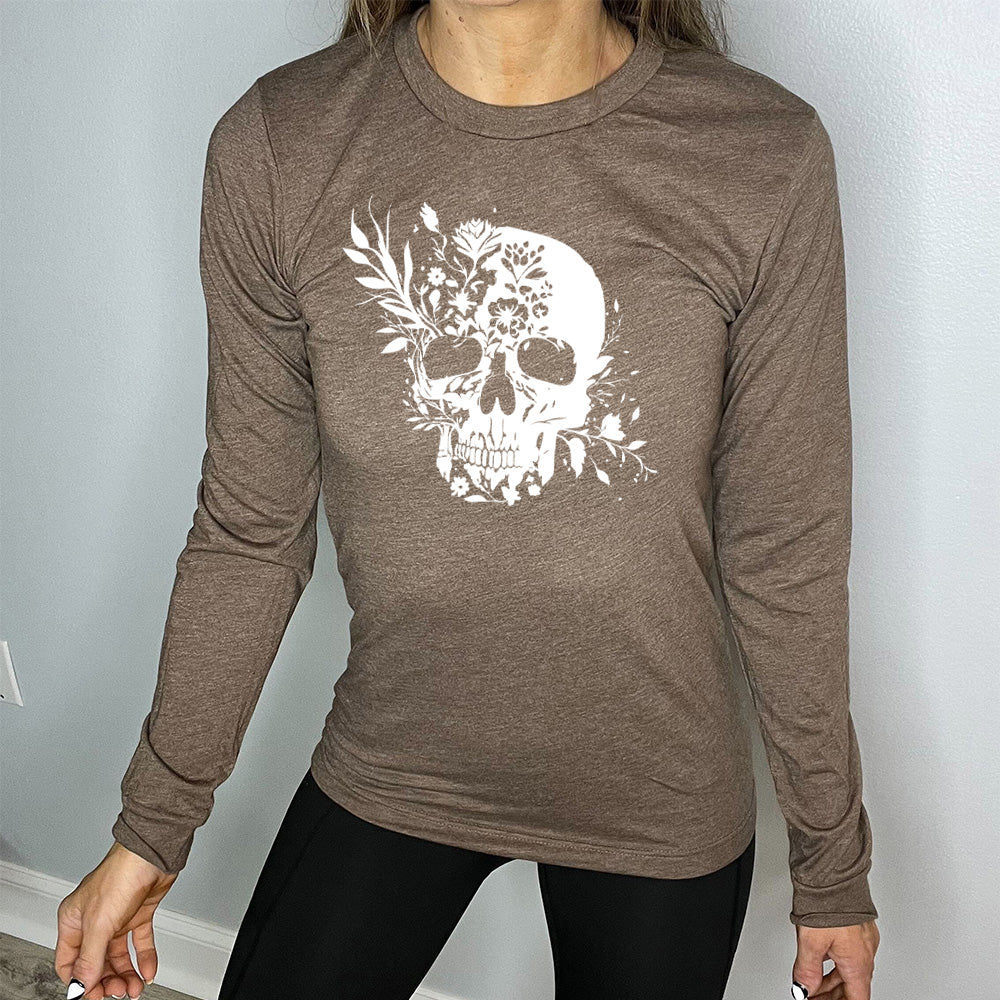 Long Sleeve Tee | Floral Skull - Image 5