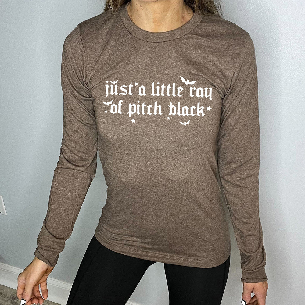 Long Sleeve Tee | Just A Little Ray Of Pitch Black - Image 5