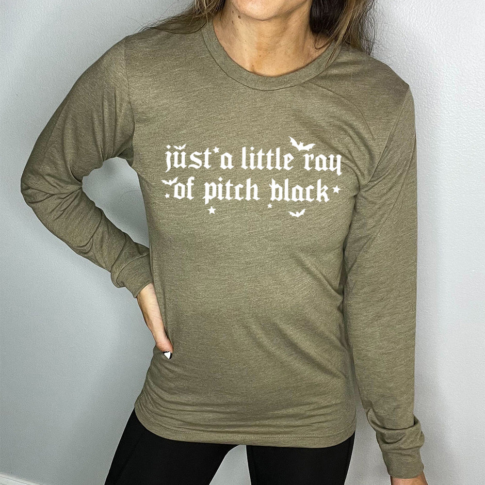 Long Sleeve Tee | Just A Little Ray Of Pitch Black - Image 7