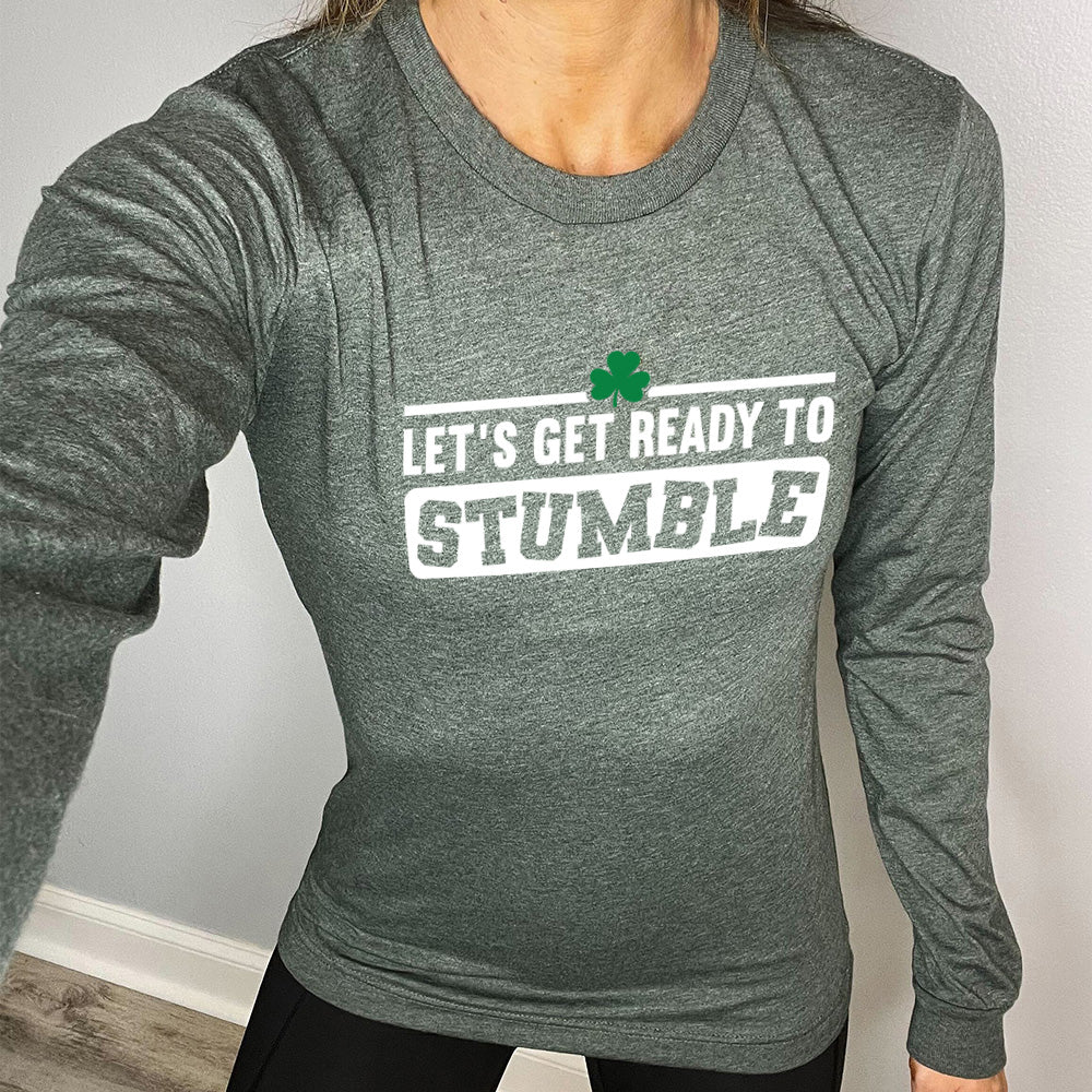 Long Sleeve Tee | Let's Get Ready To Stumble - Image 3