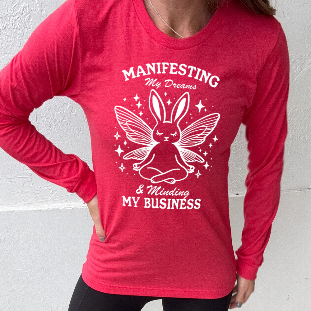 Long Sleeve Tee | Manifesting My Dreams & Minding My Business - Image 10