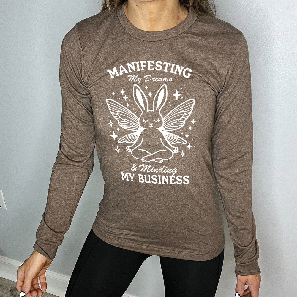 Long Sleeve Tee | Manifesting My Dreams & Minding My Business - Image 2