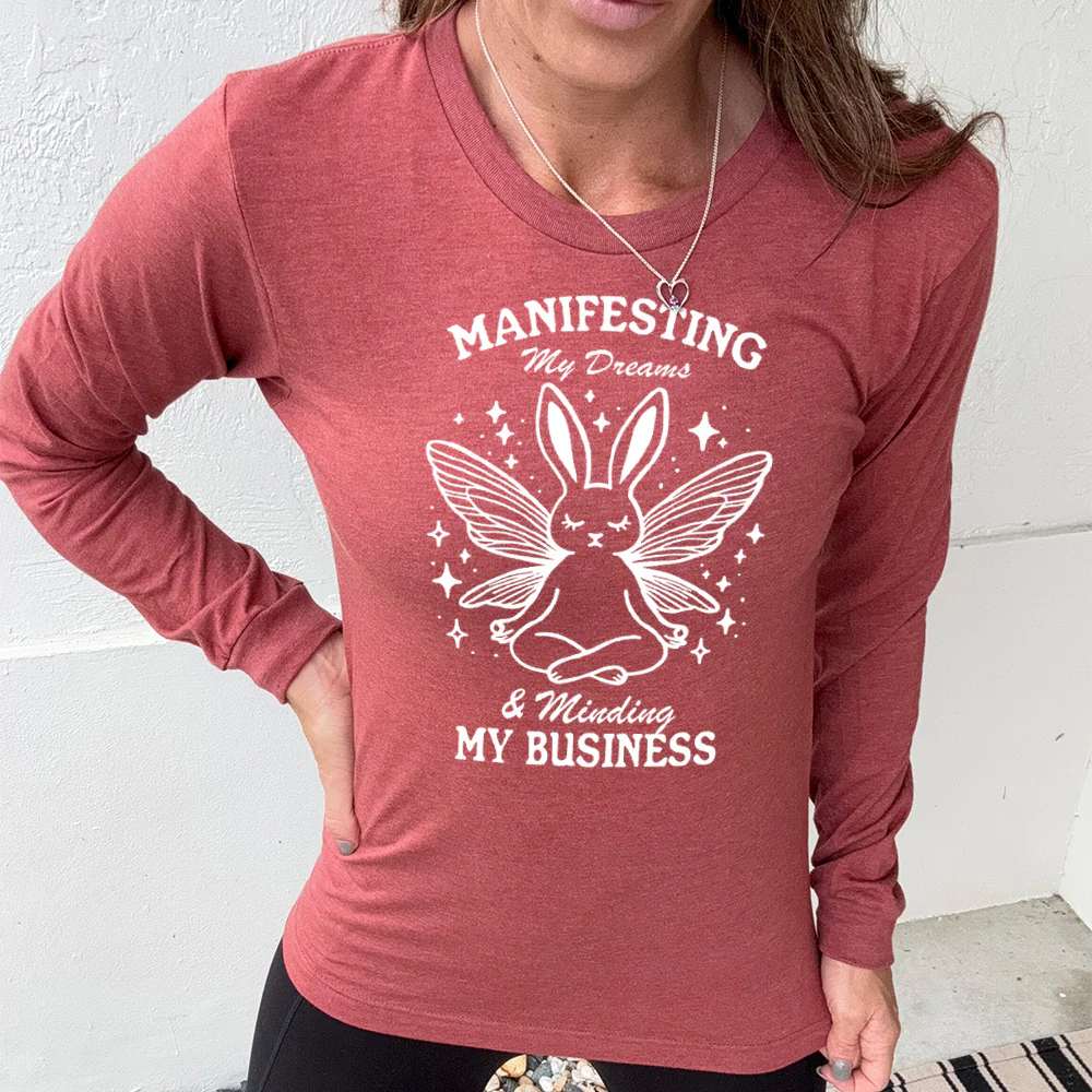 Long Sleeve Tee | Manifesting My Dreams & Minding My Business - Image 4