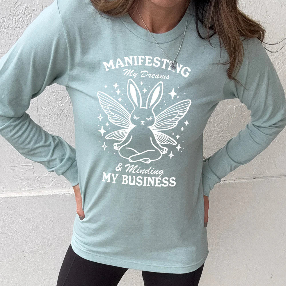 Long Sleeve Tee | Manifesting My Dreams & Minding My Business - Image 6