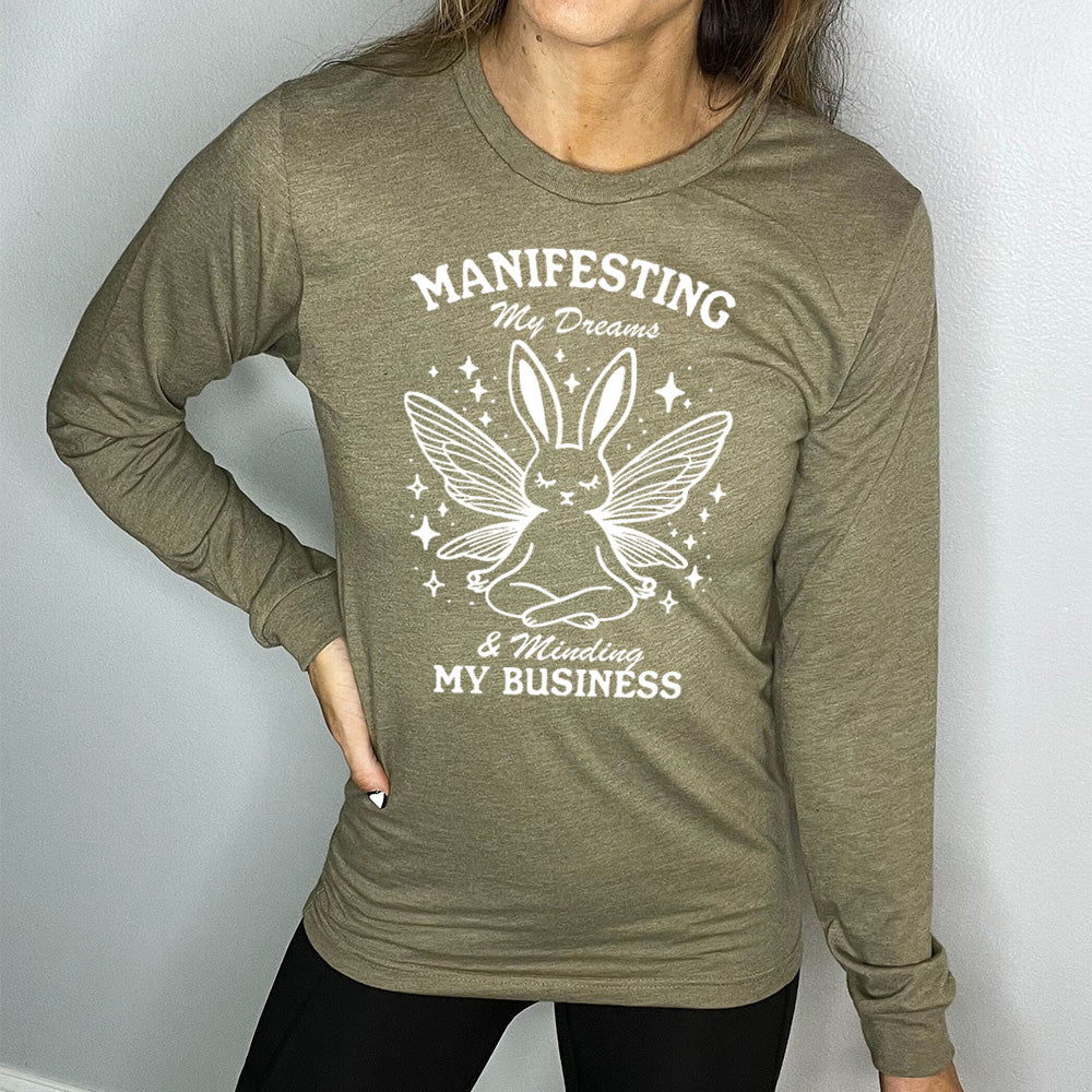 Long Sleeve Tee | Manifesting My Dreams & Minding My Business - Image 9