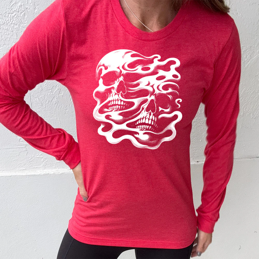 Long Sleeve Tee | Melting Skulls - Image 2