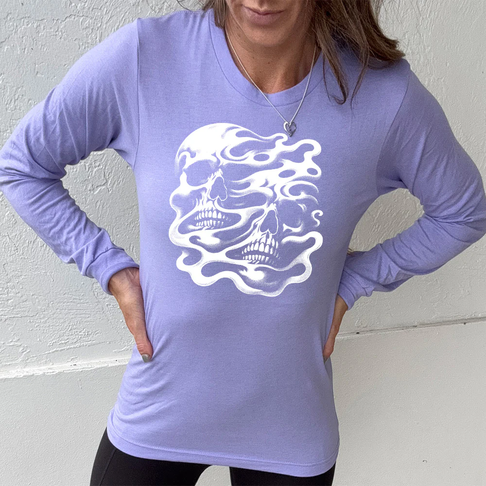 Long Sleeve Tee | Melting Skulls - Image 7