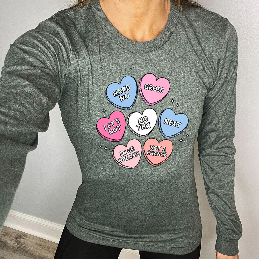 Long Sleeve Tee | Sarcastic Heart Candies - Image 4