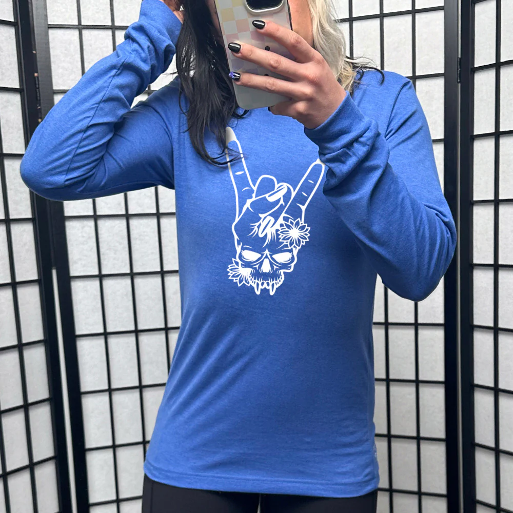 Long Sleeve Tee | Skull Rocker Hand - Image 3