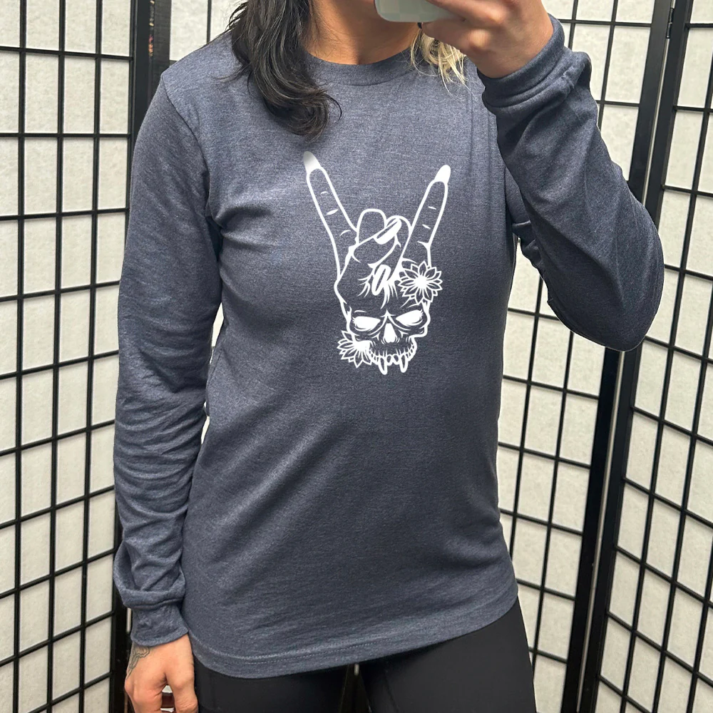 Long Sleeve Tee | Skull Rocker Hand - Image 6