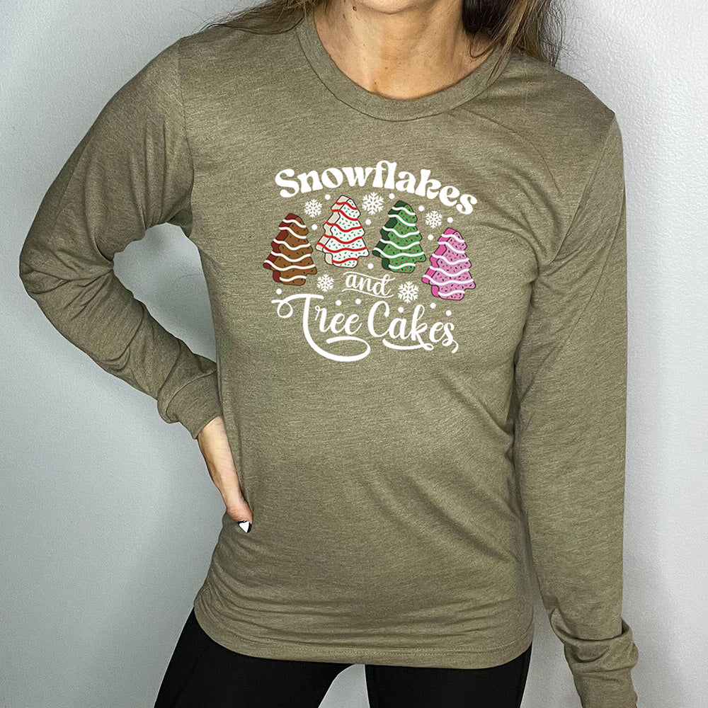 Long Sleeve Tee | Snowflakes & Tree Cakes - Image 7