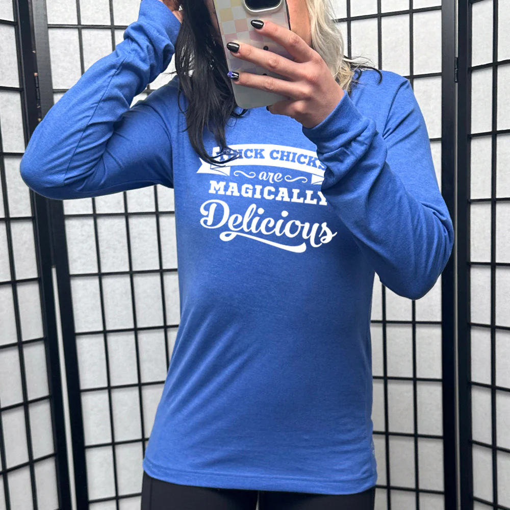 Long Sleeve Tee | Thick Chicks Are Magically Delicious - Image 5